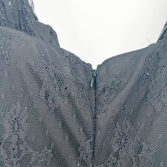 Mystic‎ Womens Party Evening Whimsigoth Sleeveless Lace Maxi Dress Size M Black - Picture 8 of 10